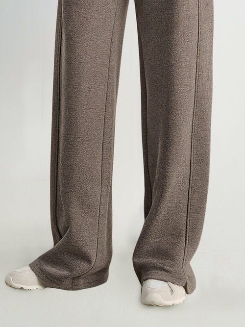 Load image 1 in gallery view. Brown Drawstring Pants