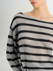 Oversized Striped Knit Pullover