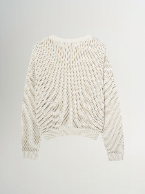 Load image 1 in gallery view. Linen Openwork Sweater