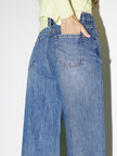 Cotton Middle Waist Wide Leg Jeans
