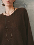 V-Neck Relaxed Silk-Cashmere Sweater