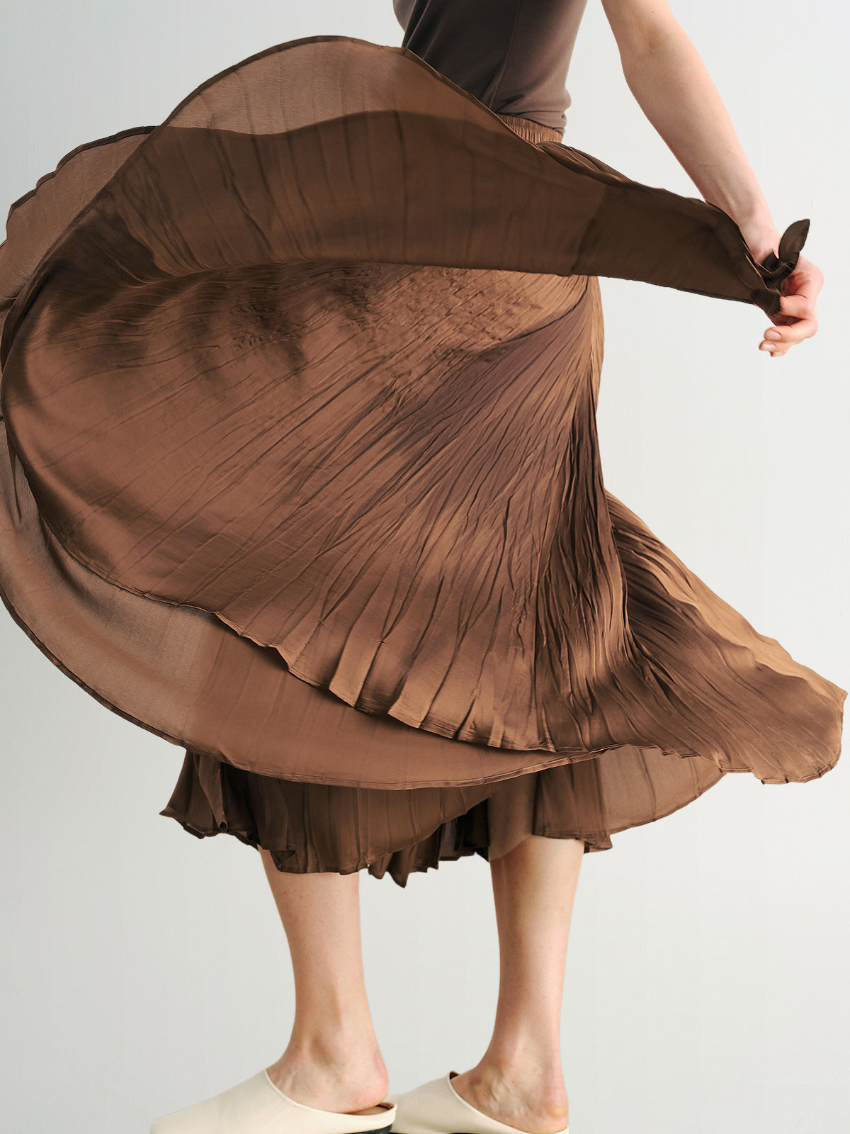 The Classic Accordion Midi Skirt