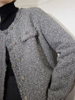 Collarless Tweed Jacket