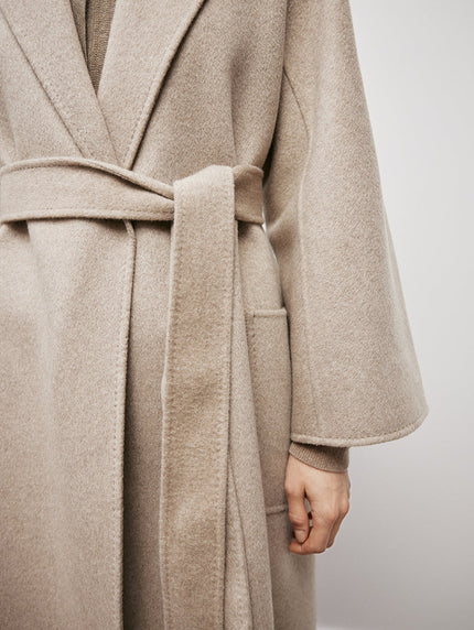 Luxury Pure Cashmere Wrap Coat