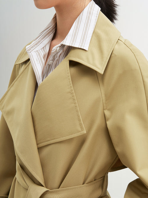 Load image 1 in gallery view. Oversized Collar Trench Coat