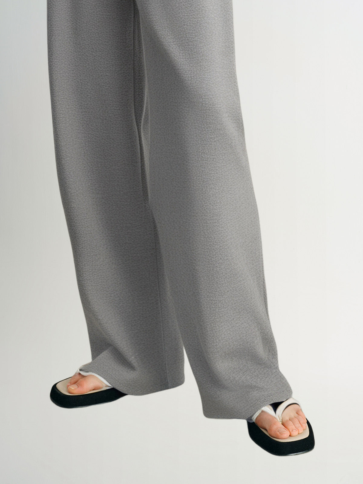 Gray Knit Trousers