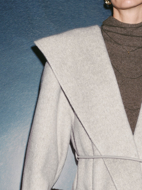 Load image 1 in gallery view. Elevated Alpaca-Wool Hooded Jacket