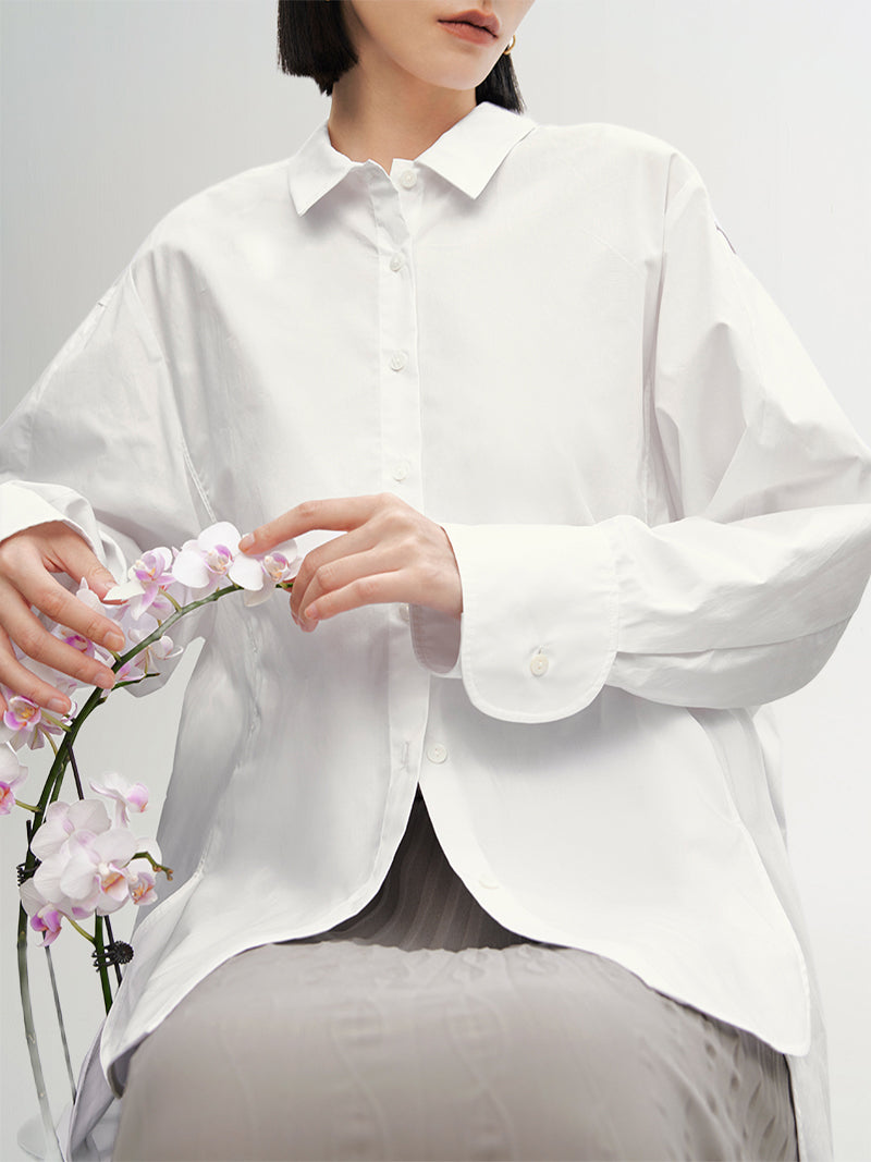 Pure Cotton Oversized Shirt - MEILLEUR MOMENT OFFICIAL STORE NEW YORK 