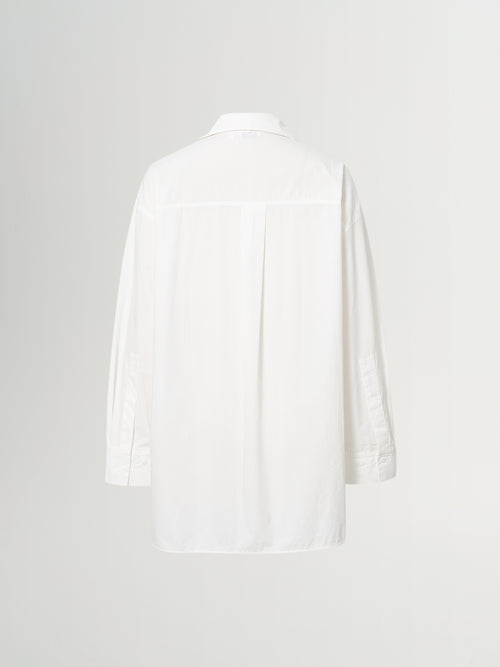 Load image 1 in gallery view. Pure Cotton Tie-Neck Poplin Shirt