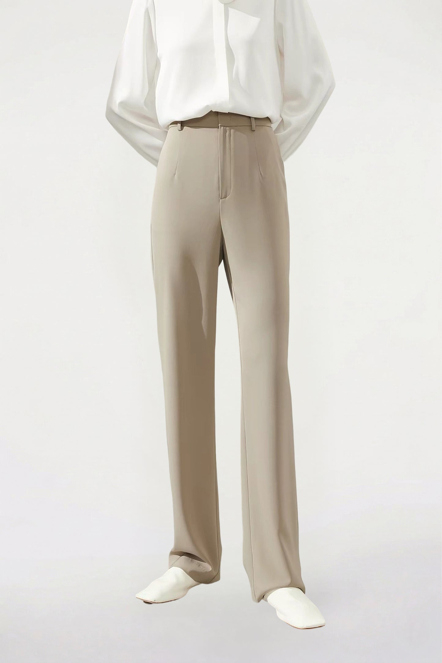 Tailored Off-White Cotton Jeans