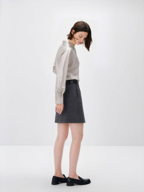 Load image 1 in gallery view. Tailored Mini Skirt