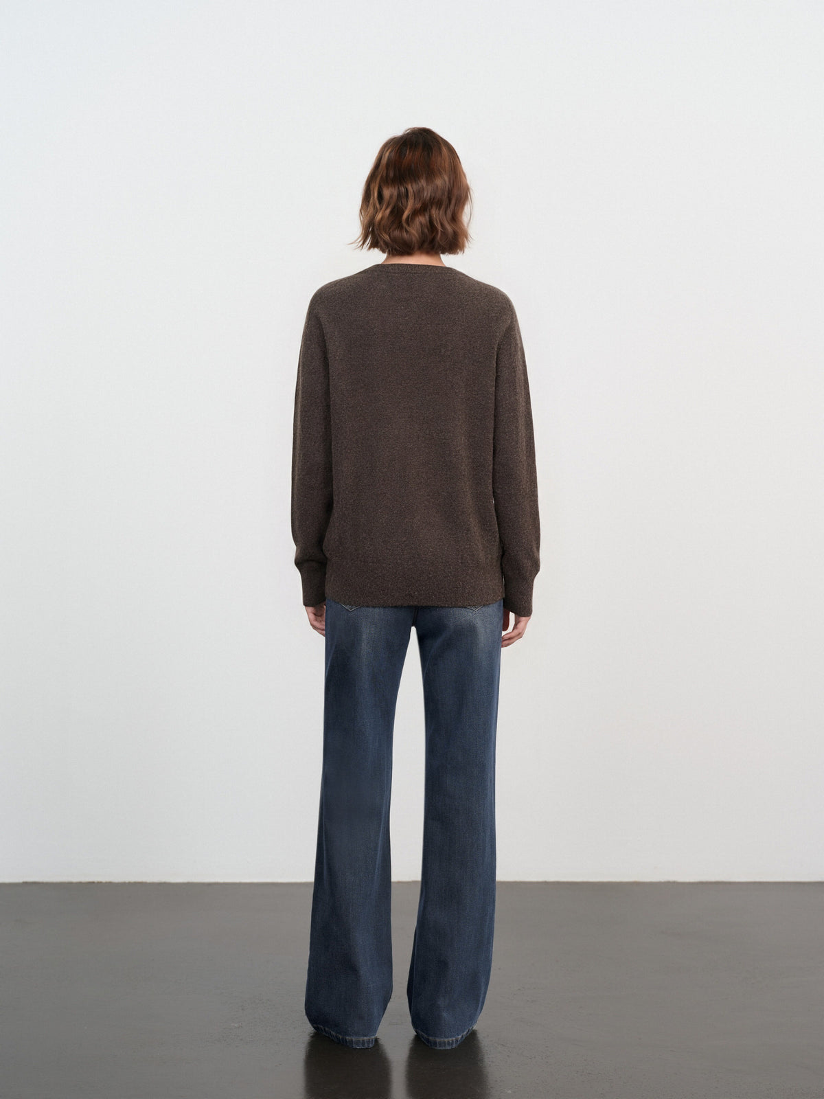 Scarf-Neck Cashmere Sweater