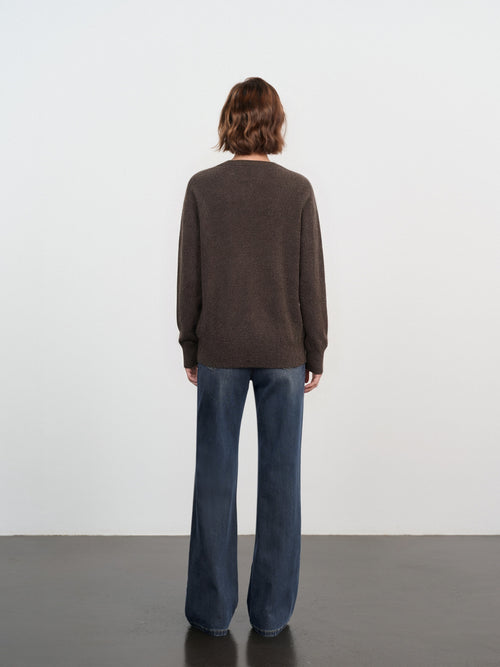Load image 1 in gallery view. Scarf-Neck Cashmere Sweater