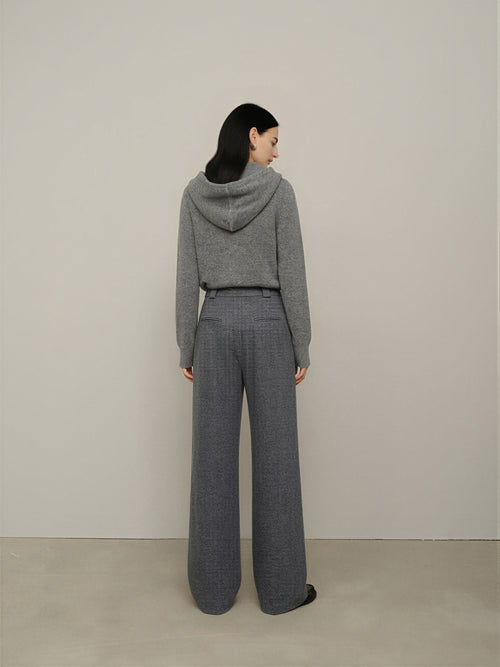 Load image 1 in gallery view. Wool-Blend Straight-Leg Trousers