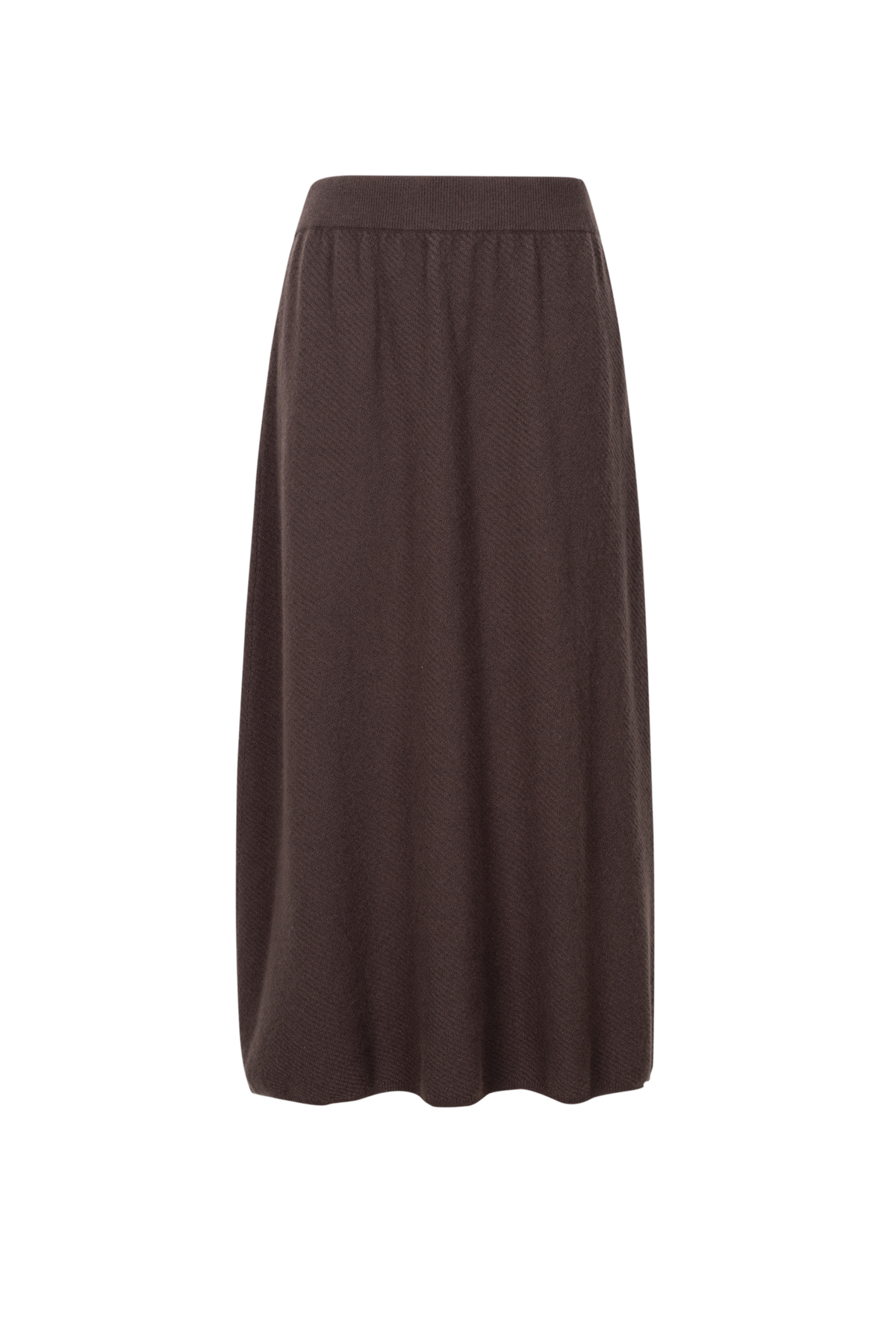 Pleated Cashmere Knit Skirt