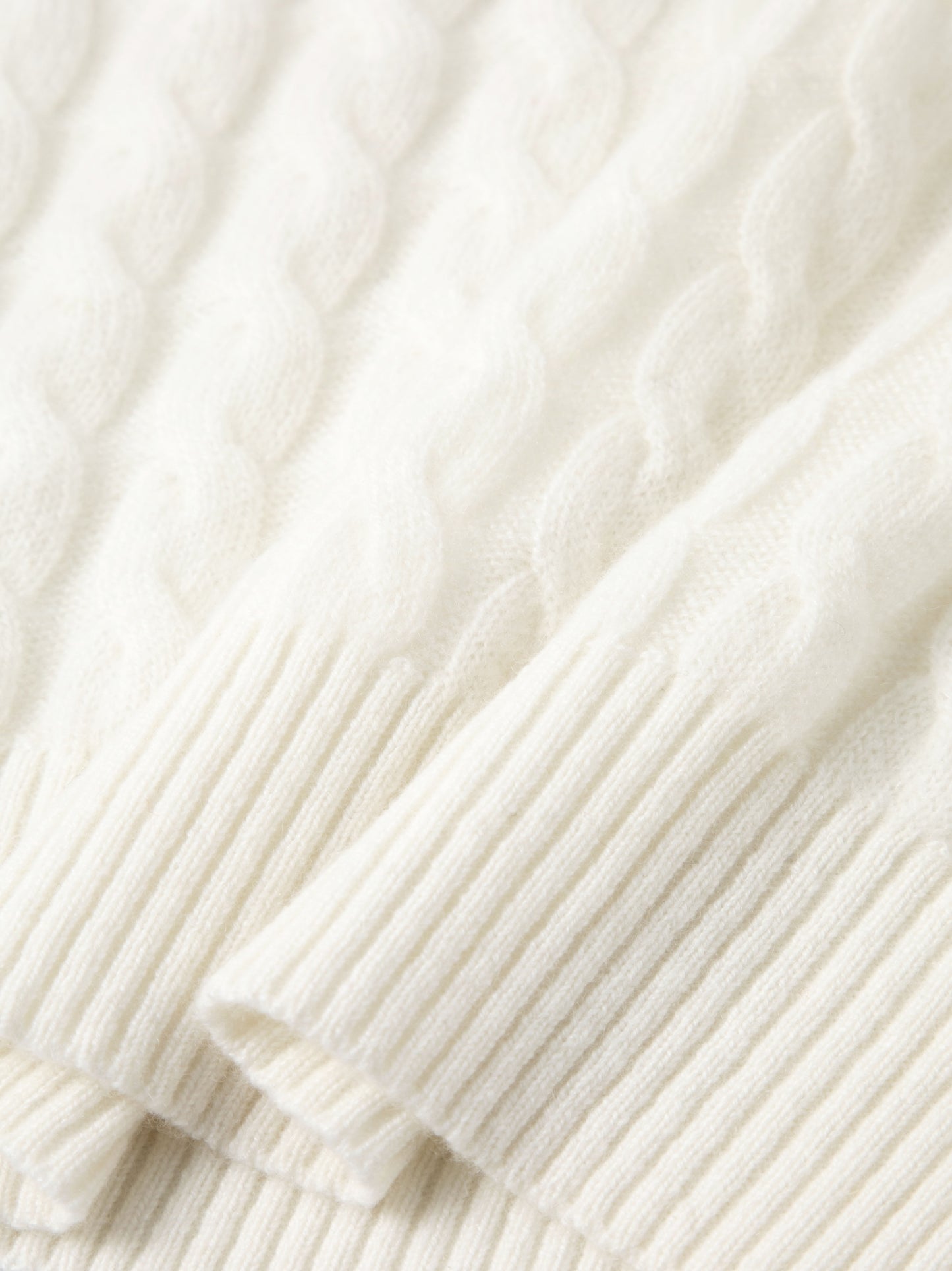 Pure Cashmere Cable-Knit Short Sleeve Polo