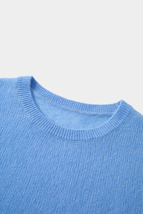 Load image 1 in gallery view. Lightweight Cashmere-Silk Short-Sleeve Sweater