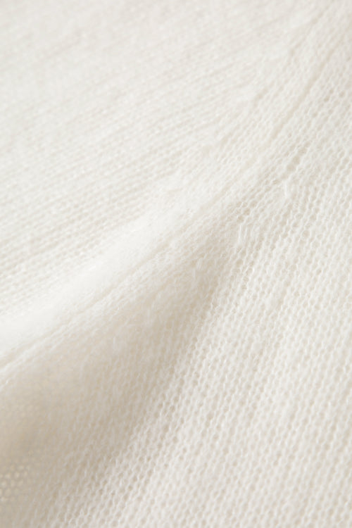 Load image 1 in gallery view. Lightweight Cashmere-Silk Short-Sleeve Sweater