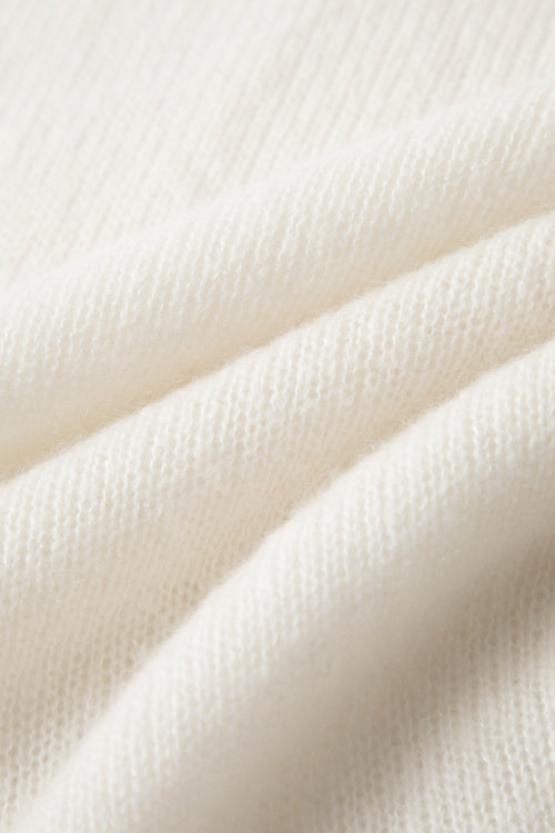 Load image 1 in gallery view. Lightweight Cashmere-Silk Short-Sleeve Sweater