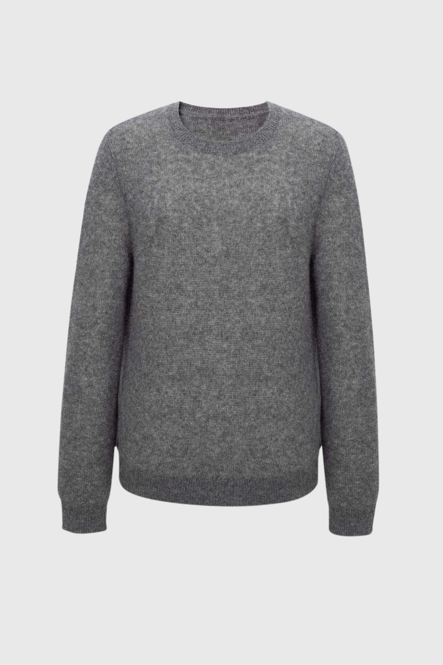 Cashmere-Silk Crewneck Knit Sweater