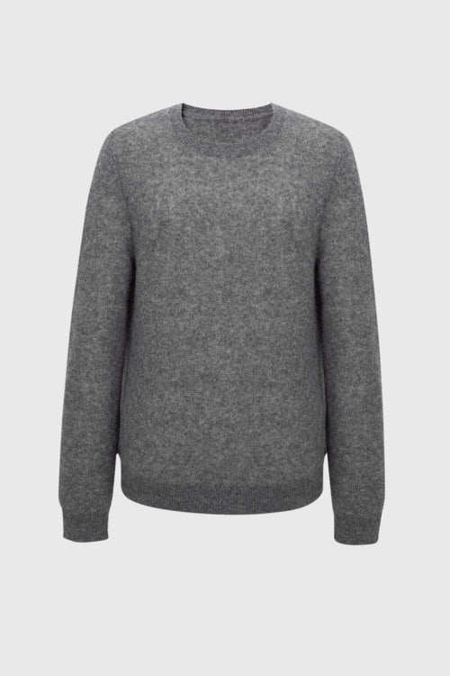 Load image 1 in gallery view. Cashmere-Silk Crewneck Knit Sweater