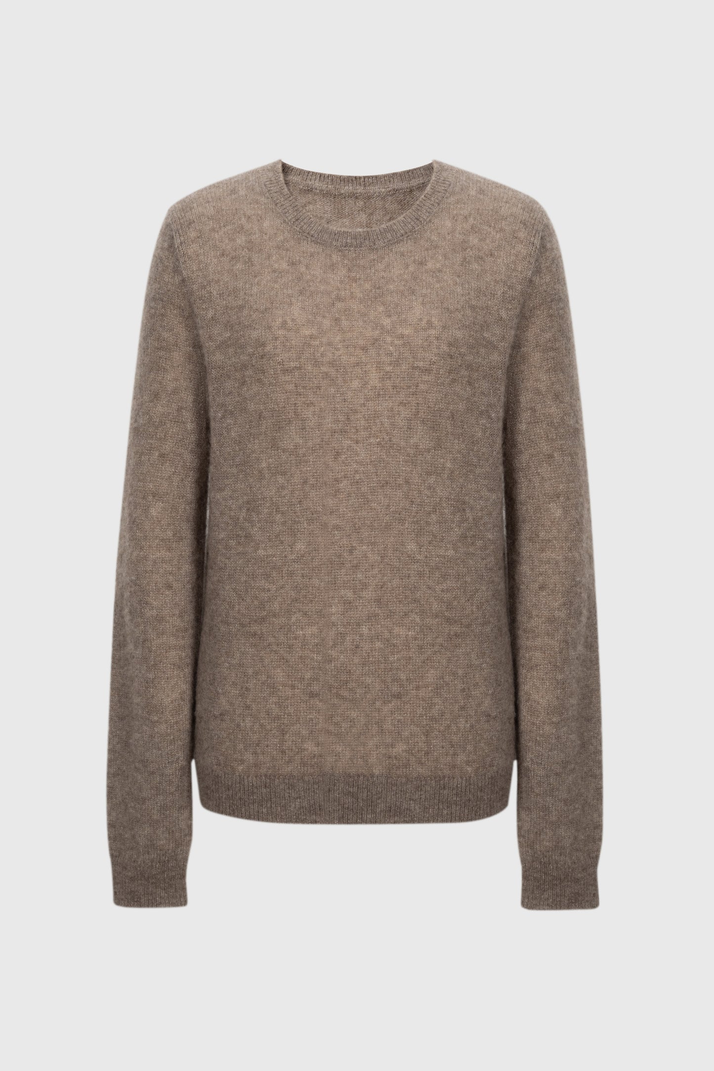 Cashmere-Silk Crewneck Knit Sweater
