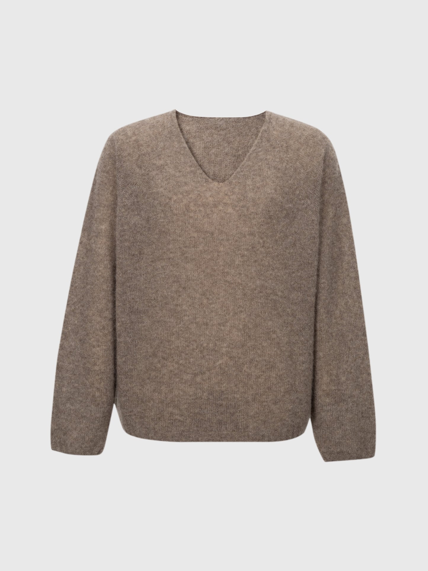 Relaxed V-Neck Raglan Sweater