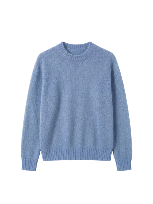 Load image 1 in gallery view. Lightweight Cashmere-Silk Crewneck Sweater