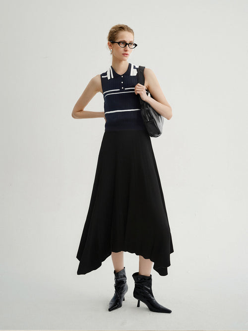 Load image 1 in gallery view. Polo Sleeveless Cotton Knit Top