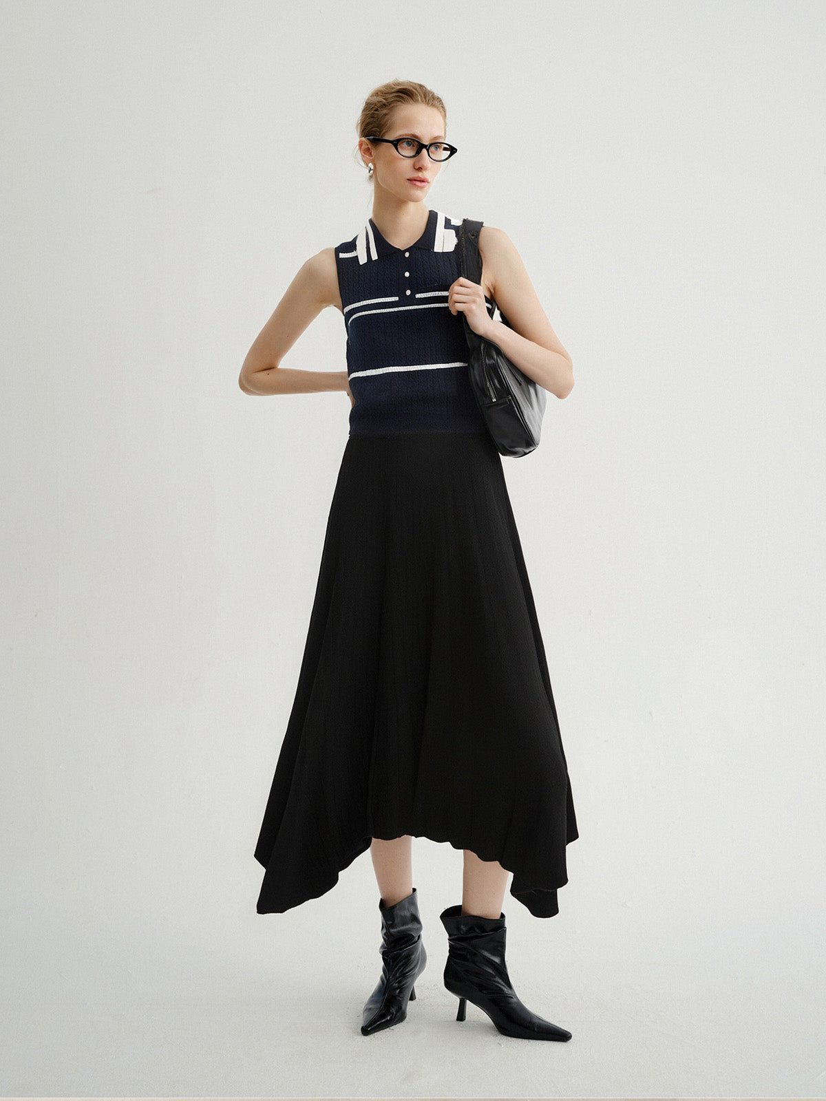 Polo Sleeveless Cotton Knit Top