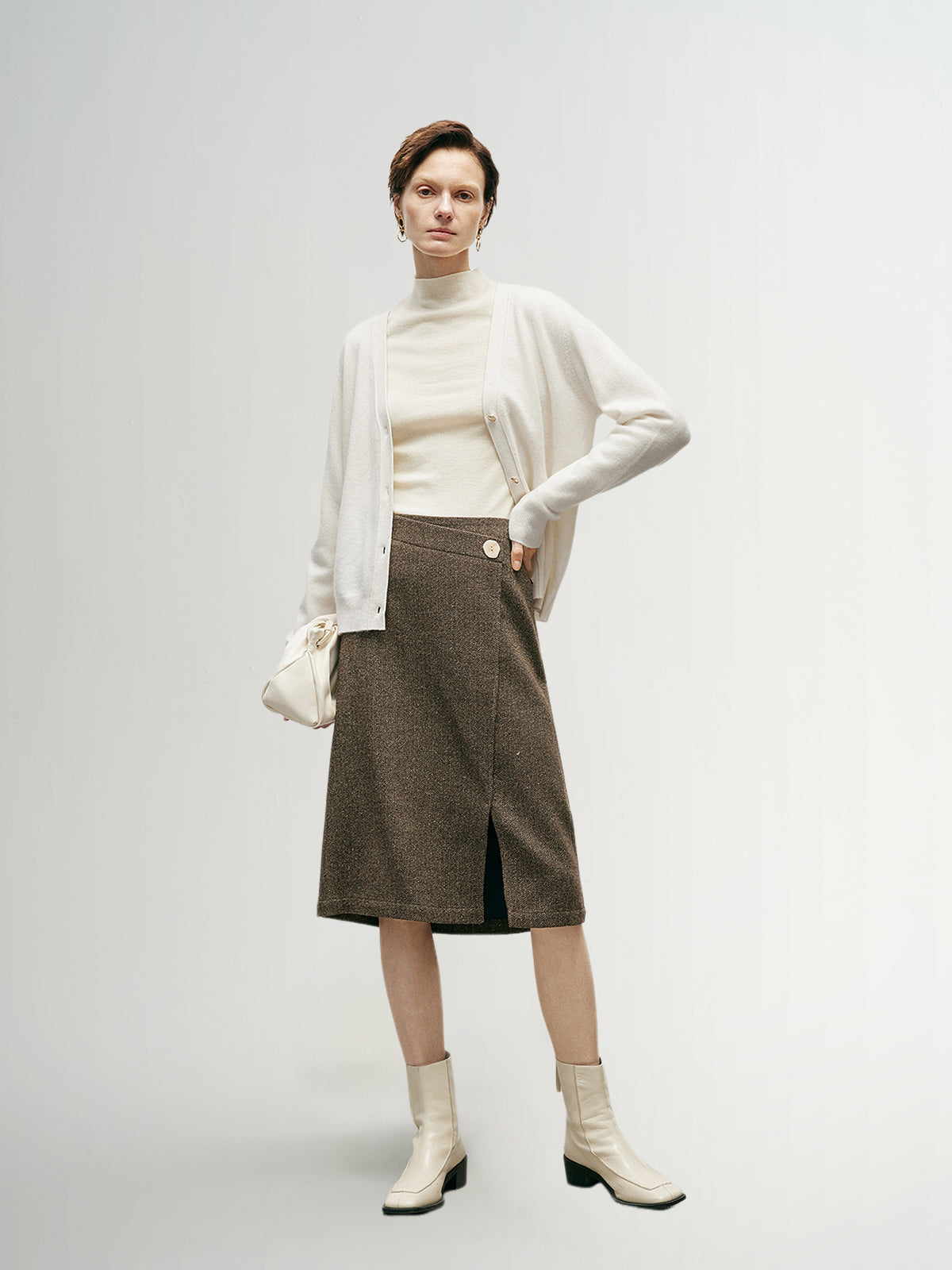 V Neck 100% Cashmere Cardigan