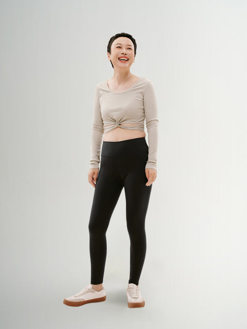 Load image 1 in gallery view. Slim Fit Yoga Knitwear Top