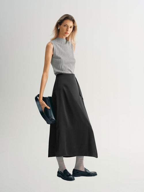 Load image 1 in gallery view. Acetate Midi Skirt
