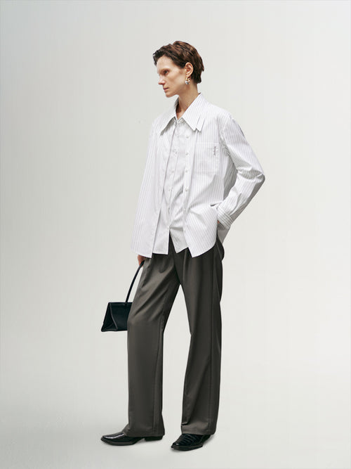 Load image 1 in gallery view. Stripe Classic Shirt - MEILLEUR MOMENT OFFICIAL STORE NEW YORK 