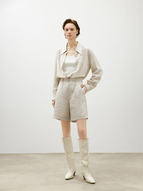 Load image 1 in gallery view. 100% Linen Short Pants