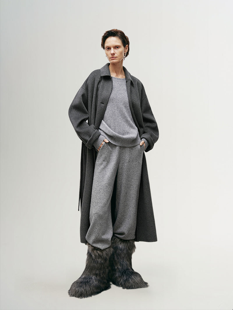 セオリー　Pure Wool Sculpted DB Coat グレー　M 100% Australian Merino Wool Coat – MEILLEUR MOMENT OFFICIAL STORE