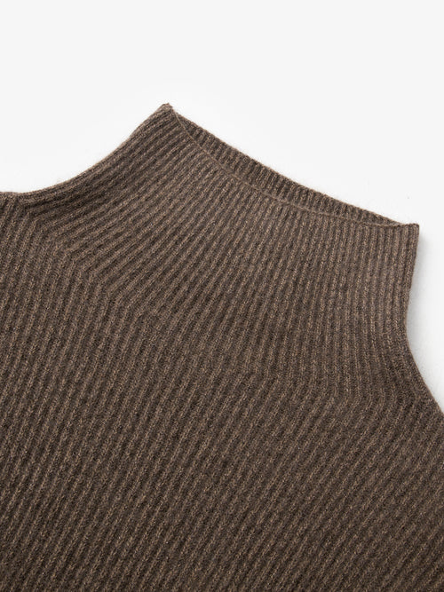Load image 1 in gallery view. High-Neck Rabbit Wool Blend Sweater