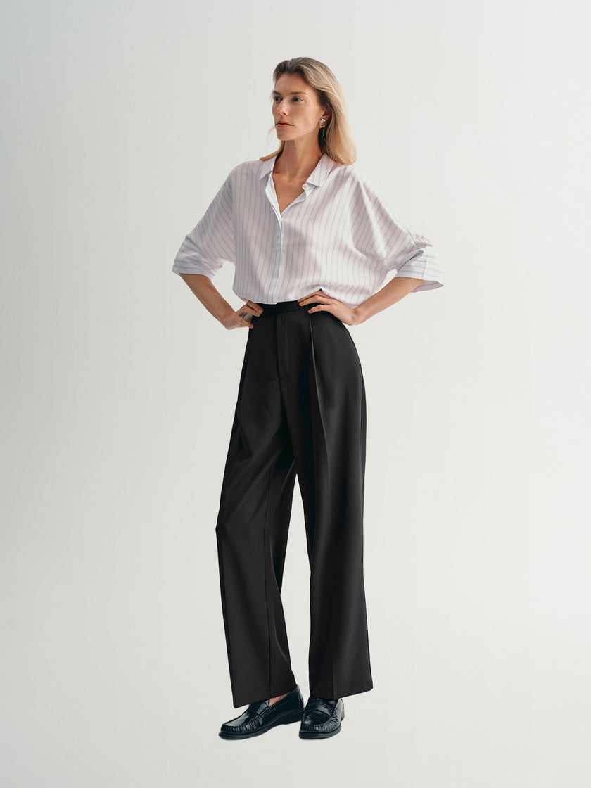 Pinstriped Short Sleeved Shirt