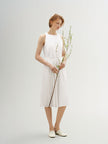 Stand Collar Sleeveless Dress