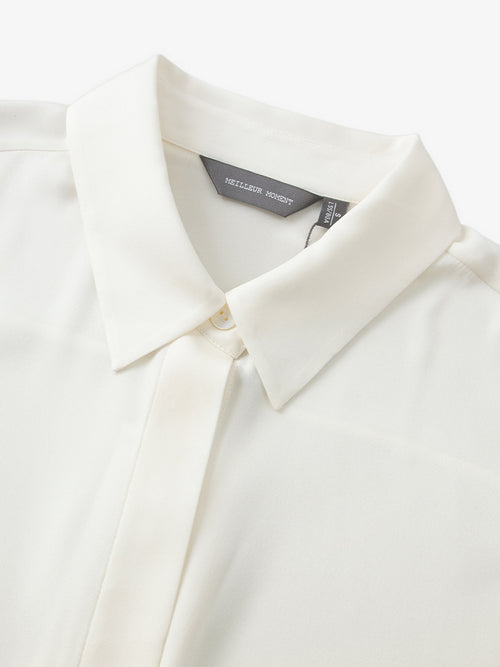 Load image 1 in gallery view. Sleeveless Silk Shirt Top