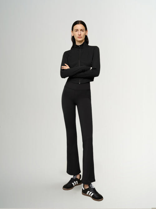 Load image 1 in gallery view. Yoga Zipper Cropped Jacket