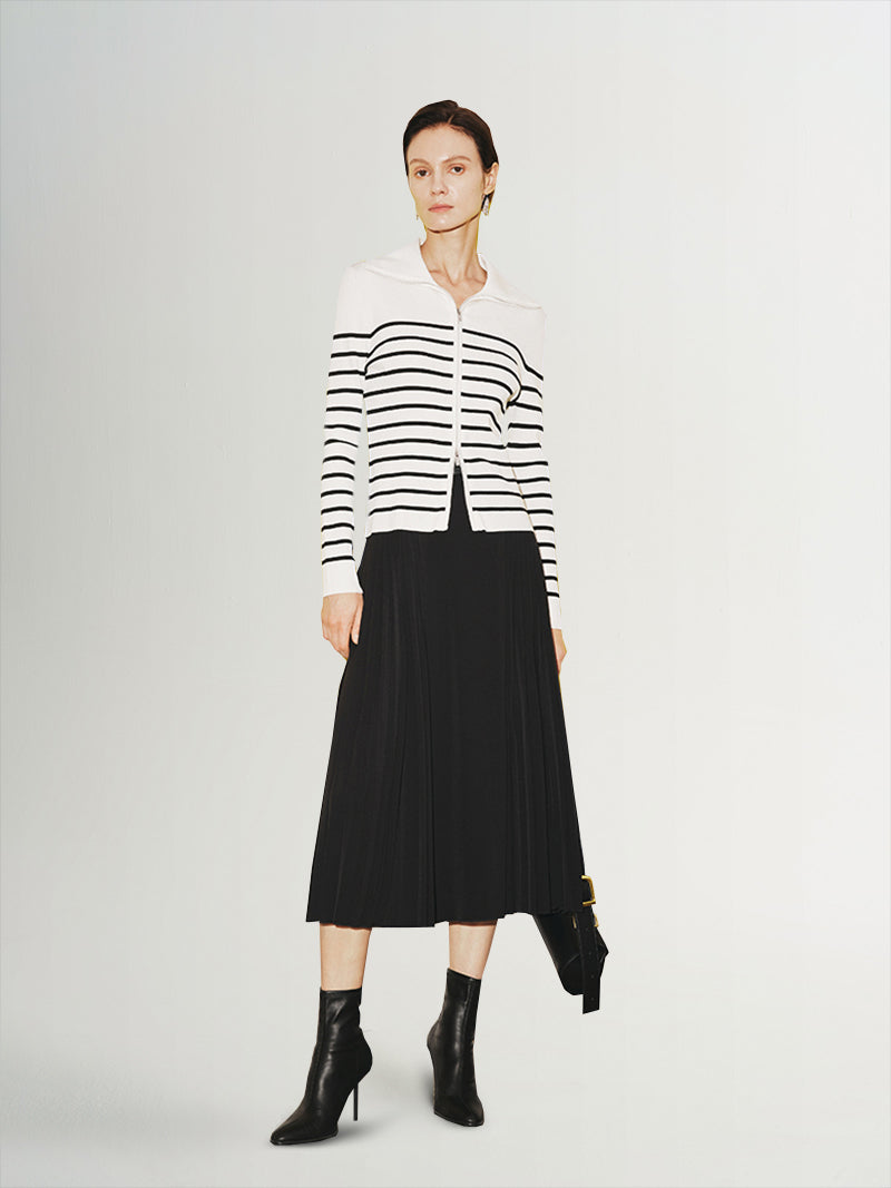 Striped Knit Cardigan - MEILLEUR MOMENT OFFICIAL STORE NEW YORK 