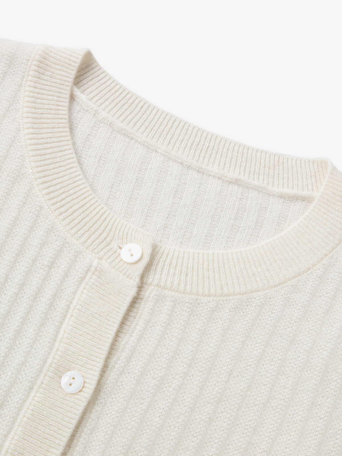 Rib Cashmere Cardigan