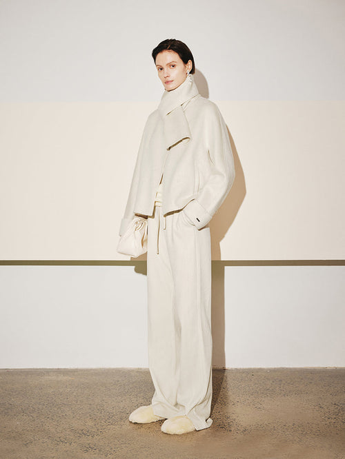 Load image 1 in gallery view. Wool Coat with Scarf