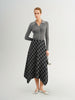 Handkerchief Plaid Hem Maxi Skirt