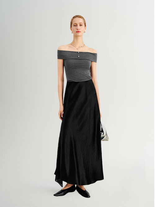 Load image 1 in gallery view. Off-the-Shoulder Fitted Top