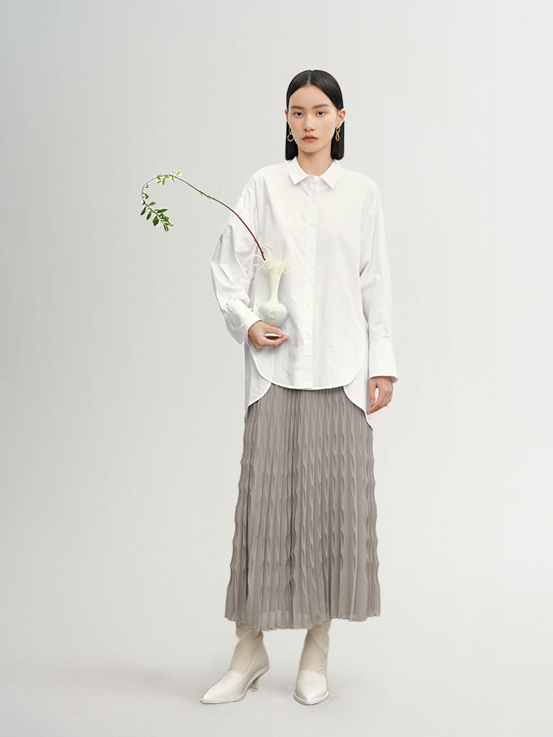 Pure Cotton Oversized Shirt - MEILLEUR MOMENT OFFICIAL STORE NEW YORK 