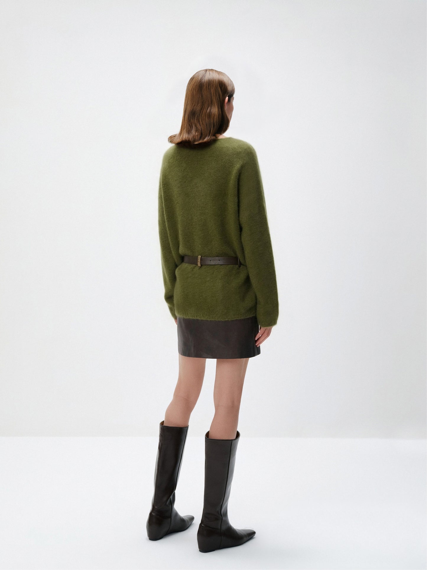 Relaxed V-Neck Raglan Sweater