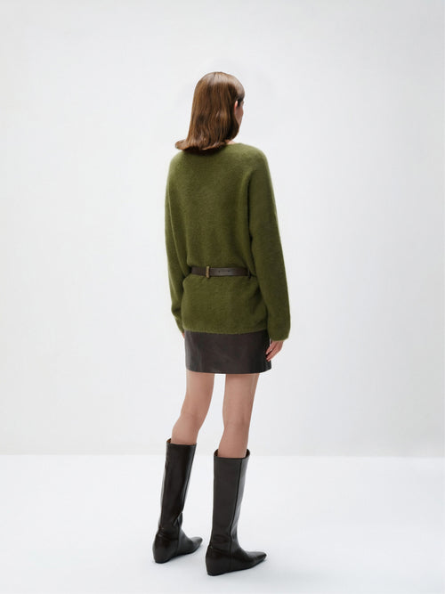Load image 1 in gallery view. Relaxed V-Neck Raglan Sweater