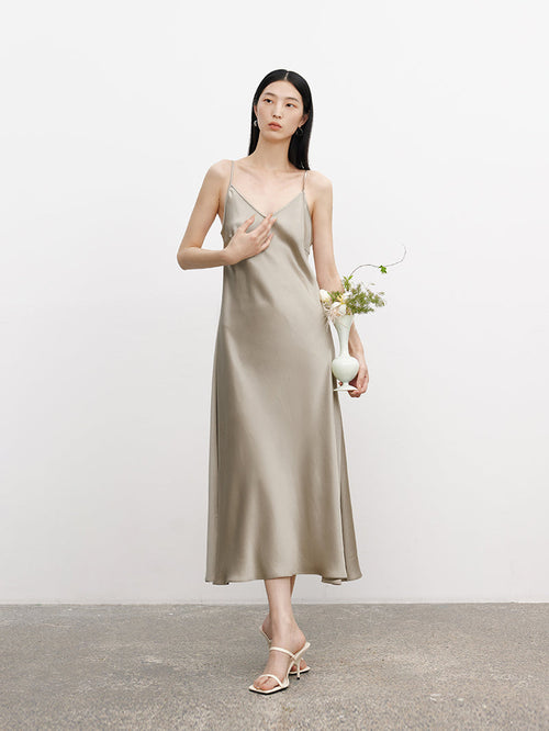 Load image 1 in gallery view. Acetate Slip Dress